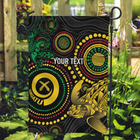 Vanuatu Personalized Aboriginal Arts Garden Flag Turtle and Iguana Special - Polynesian Pride