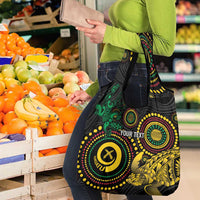 Vanuatu Personalized Aboriginal Arts Grocery Bag Turtle and Iguana Special - Polynesian Pride