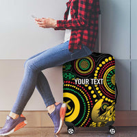 Vanuatu Personalized Aboriginal Arts Luggage Cover Turtle and Iguana Special - Polynesian Pride