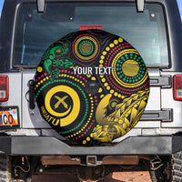 Vanuatu Personalized Aboriginal Arts Spare Tire Cover Turtle and Iguana Special - Polynesian Pride