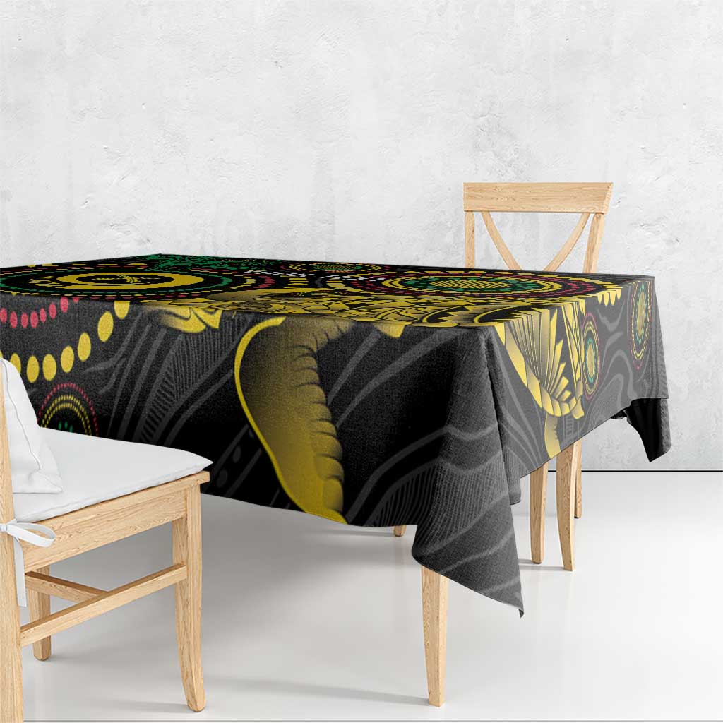 Vanuatu Personalized Aboriginal Arts Tablecloth Turtle and Iguana Special LT7 - Polynesian Pride