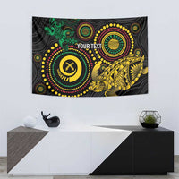 Vanuatu Personalized Aboriginal Arts Tapestry Turtle and Iguana Special - Polynesian Pride