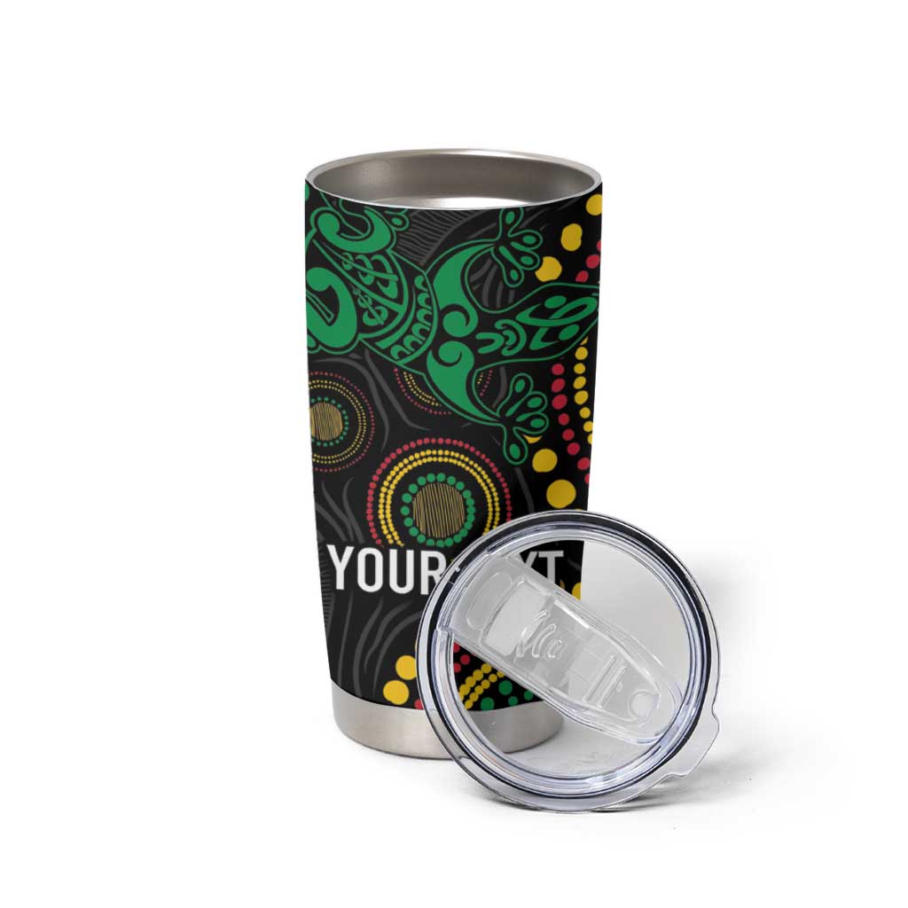 Vanuatu Personalized Aboriginal Arts Tumbler Cup Turtle and Iguana Special - Polynesian Pride