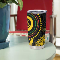 Vanuatu Personalized Aboriginal Arts Tumbler Cup Turtle and Iguana Special - Polynesian Pride