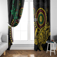 Vanuatu Personalized Aboriginal Arts Window Curtain Turtle and Iguana Special - Polynesian Pride