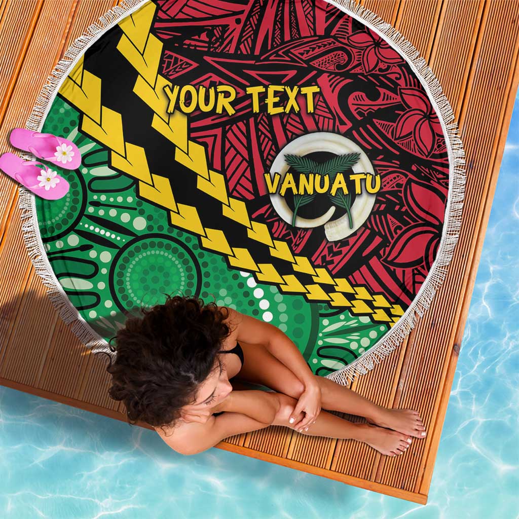 Vanuatu Personalized Tribal Beach Blanket Aboriginal Inspired Mix Style LT7 - Polynesian Pride