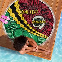 Vanuatu Personalized Tribal Beach Blanket Aboriginal Inspired Mix Style LT7 - Polynesian Pride