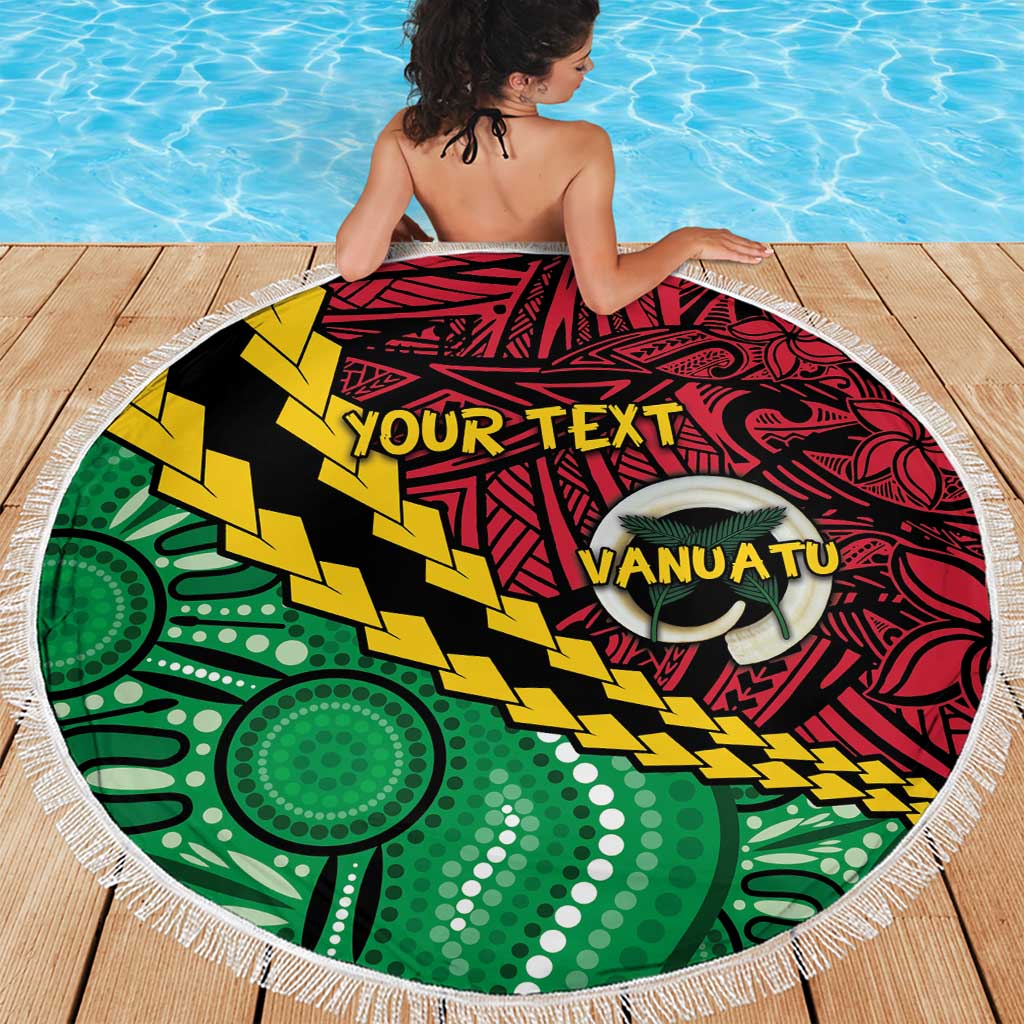 Vanuatu Personalized Tribal Beach Blanket Aboriginal Inspired Mix Style LT7 - Polynesian Pride