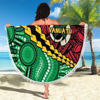 Vanuatu Personalized Tribal Beach Blanket Aboriginal Inspired Mix Style LT7 - Polynesian Pride