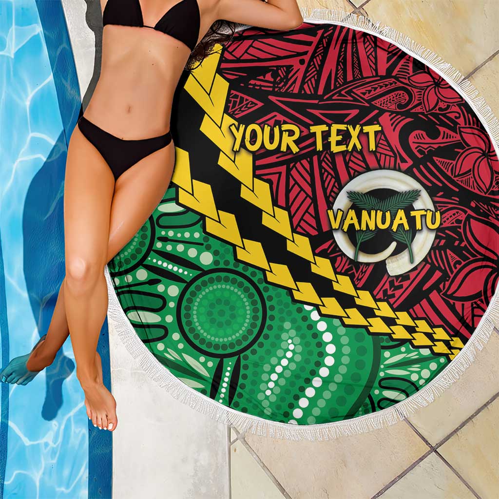 Vanuatu Personalized Tribal Beach Blanket Aboriginal Inspired Mix Style LT7 - Polynesian Pride