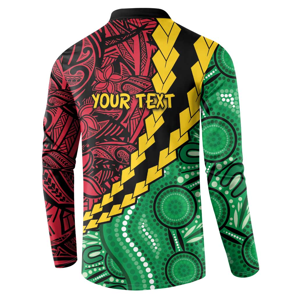 Vanuatu Personalized Tribal Button Sweatshirt Aboriginal Inspired Mix Style LT7 - Polynesian Pride