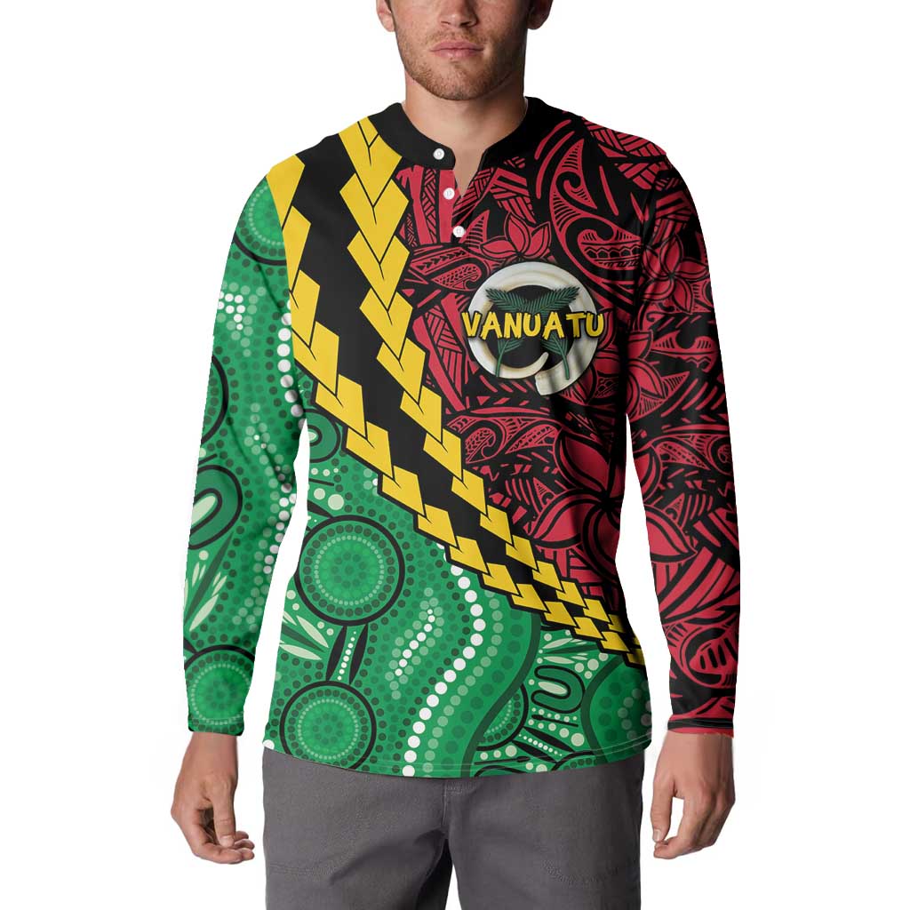Vanuatu Personalized Tribal Button Sweatshirt Aboriginal Inspired Mix Style LT7 - Polynesian Pride