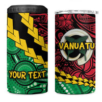 Vanuatu Personalized Tribal 4 in 1 Can Cooler Tumbler Aboriginal Inspired Mix Style LT7 One Size: 16 oz Colorful - Polynesian Pride