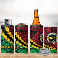 Vanuatu Personalized Tribal 4 in 1 Can Cooler Tumbler Aboriginal Inspired Mix Style LT7 - Polynesian Pride