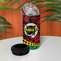 Vanuatu Personalized Tribal 4 in 1 Can Cooler Tumbler Aboriginal Inspired Mix Style LT7 - Polynesian Pride