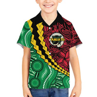 Vanuatu Personalized Tribal Family Matching Puletasi and Hawaiian Shirt Aboriginal Inspired Mix Style LT7 Son's Shirt Colorful - Polynesian Pride
