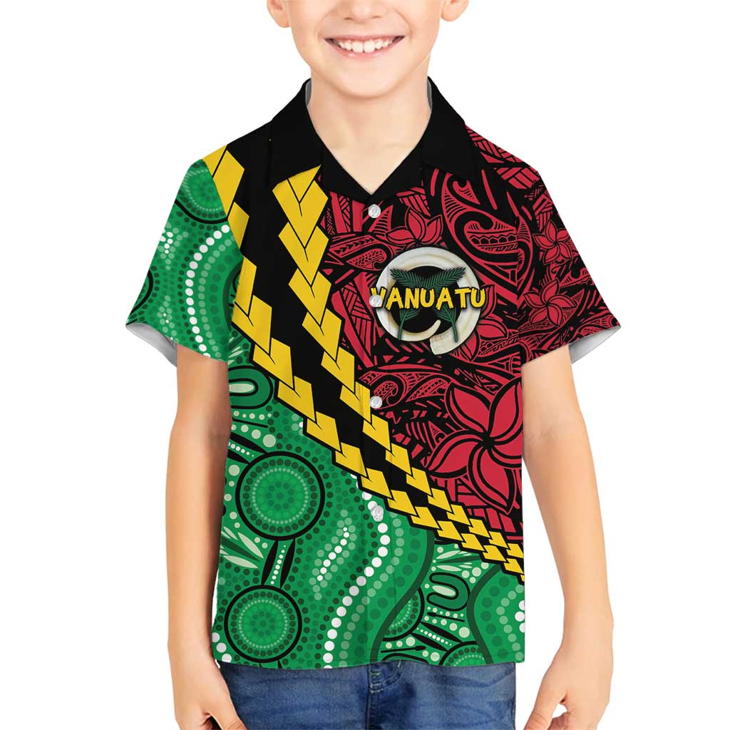 Vanuatu Personalized Tribal Family Matching Tank Maxi Dress and Hawaiian Shirt Aboriginal Inspired Mix Style LT7 Son's Shirt Colorful - Polynesian Pride