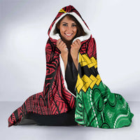 Vanuatu Personalized Tribal Hooded Blanket Aboriginal Inspired Mix Style LT7 - Polynesian Pride