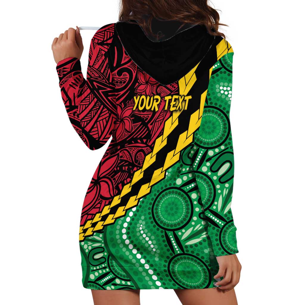 Vanuatu Personalized Tribal Hoodie Dress Aboriginal Inspired Mix Style - Polynesian Pride
