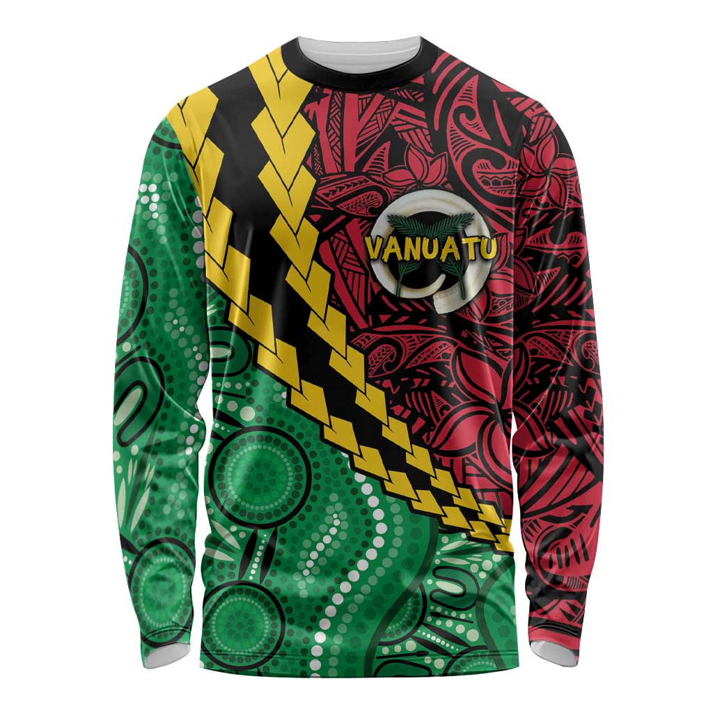 Vanuatu Personalized Tribal Long Sleeve Shirt Aboriginal Inspired Mix Style LT7 Unisex Colorful - Polynesian Pride