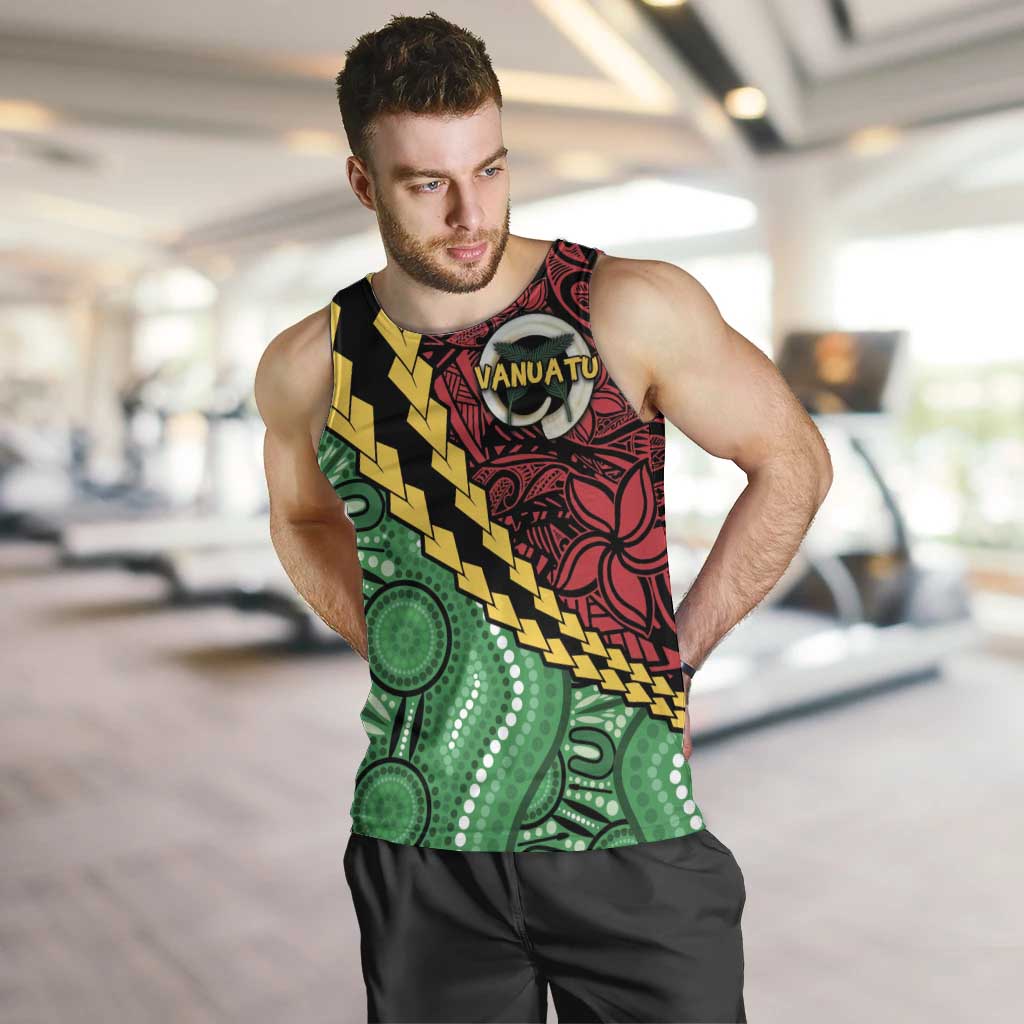 Vanuatu Personalized Tribal Men Tank Top Aboriginal Inspired Mix Style LT7 Colorful - Polynesian Pride
