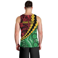 Vanuatu Personalized Tribal Men Tank Top Aboriginal Inspired Mix Style LT7 - Polynesian Pride
