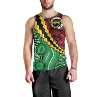 Vanuatu Personalized Tribal Men Tank Top Aboriginal Inspired Mix Style LT7 - Polynesian Pride