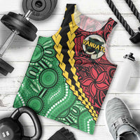 Vanuatu Personalized Tribal Men Tank Top Aboriginal Inspired Mix Style LT7 - Polynesian Pride