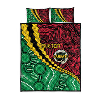 Vanuatu Personalized Tribal Quilt Bed Set Aboriginal Inspired Mix Style - Polynesian Pride