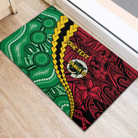 Vanuatu Personalized Tribal Rubber Doormat Aboriginal Inspired Mix Style LT7 - Polynesian Pride