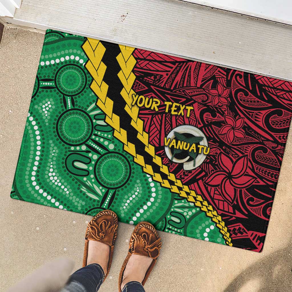 Vanuatu Personalized Tribal Rubber Doormat Aboriginal Inspired Mix Style LT7 - Polynesian Pride