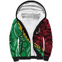 Vanuatu Personalized Tribal Sherpa Hoodie Aboriginal Inspired Mix Style LT7 Unisex Colorful - Polynesian Pride