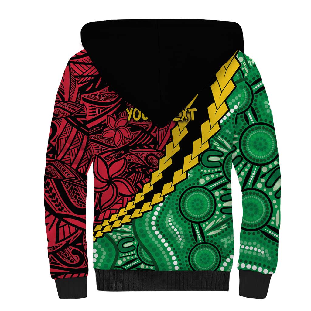 Vanuatu Personalized Tribal Sherpa Hoodie Aboriginal Inspired Mix Style LT7 - Polynesian Pride
