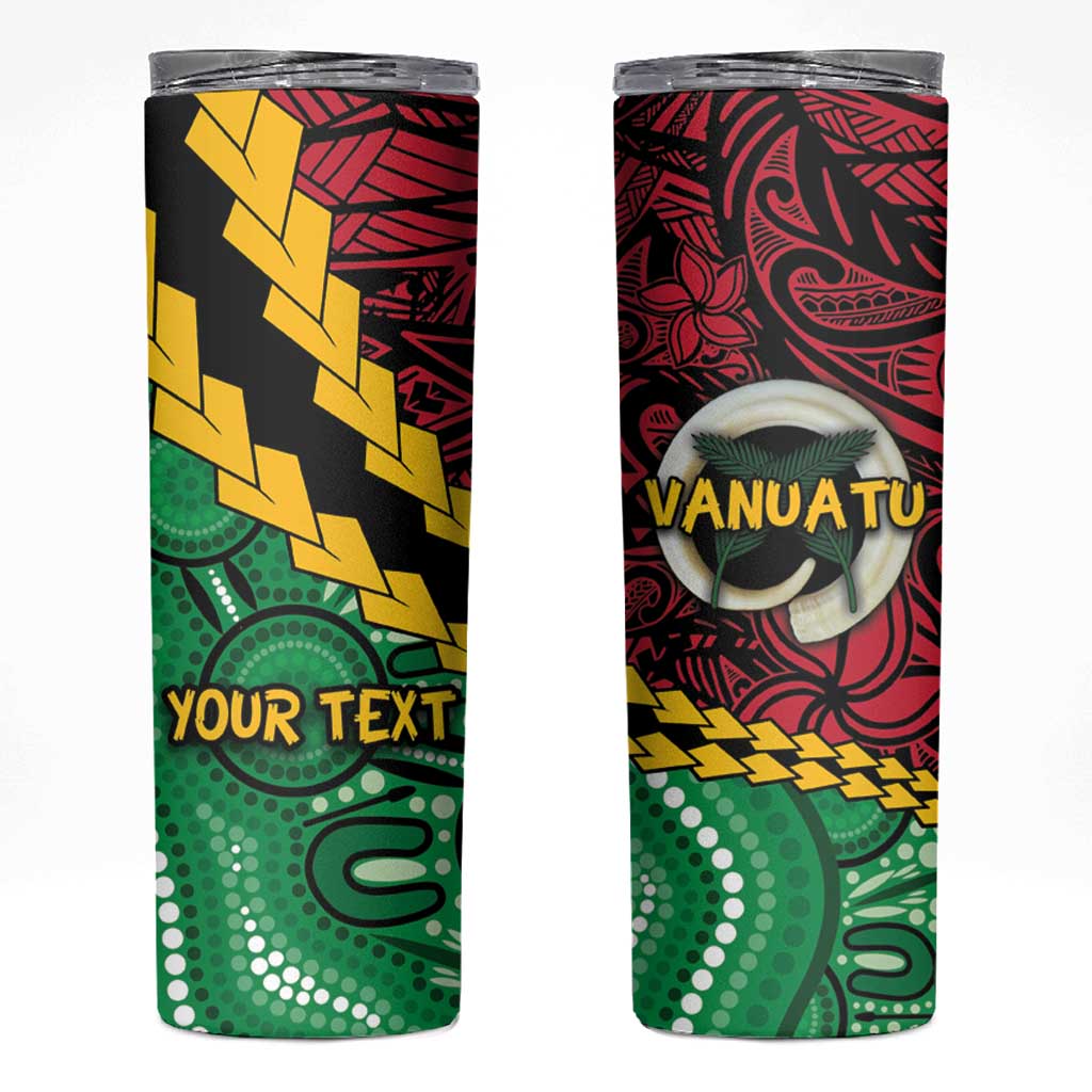 Vanuatu Personalized Tribal Skinny Tumbler Aboriginal Inspired Mix Style - Polynesian Pride