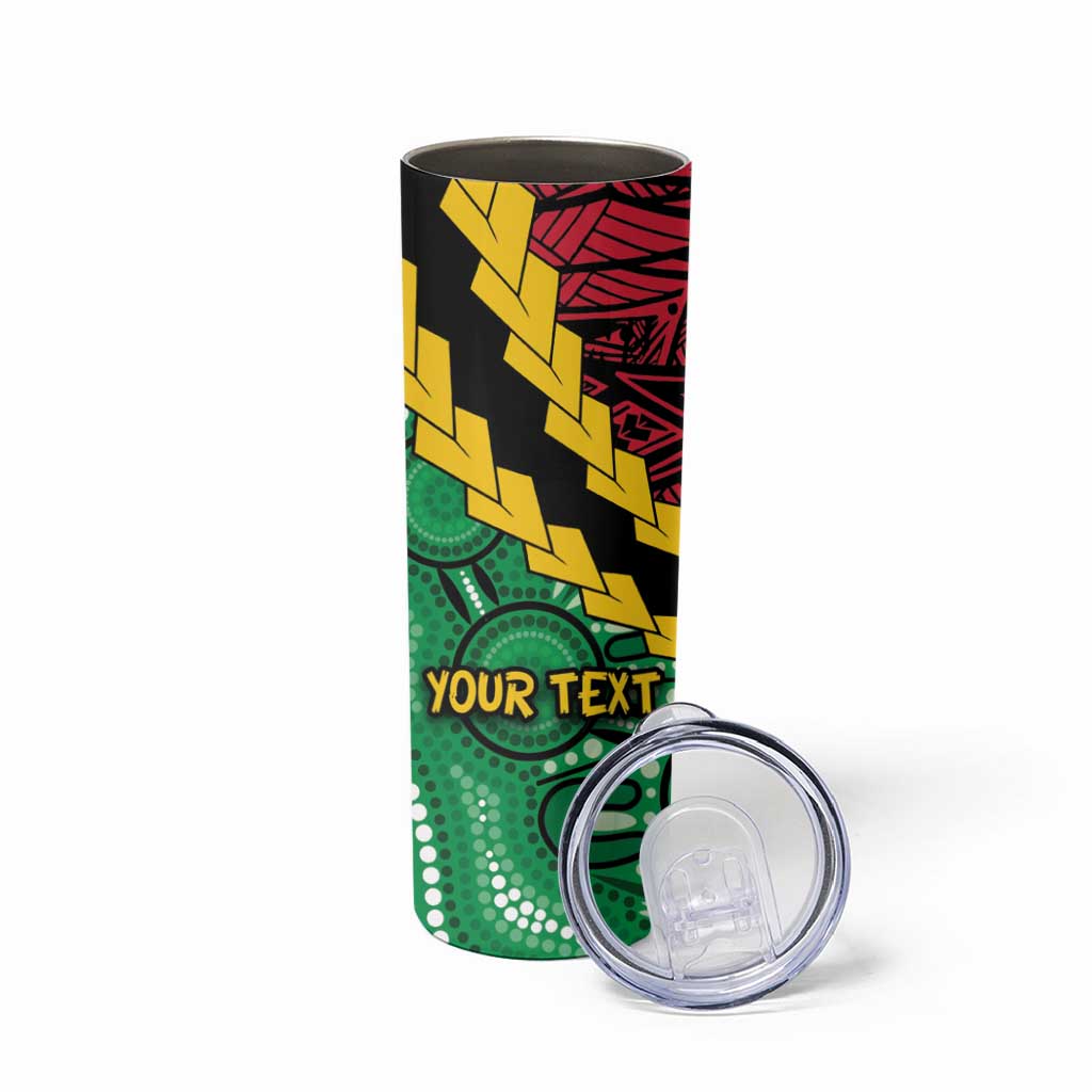Vanuatu Personalized Tribal Skinny Tumbler Aboriginal Inspired Mix Style - Polynesian Pride