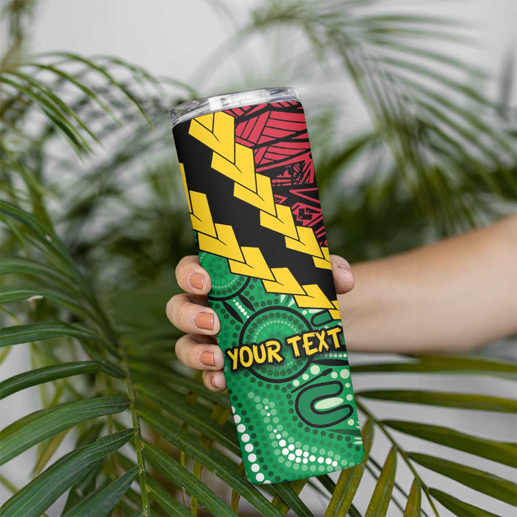 Vanuatu Personalized Tribal Skinny Tumbler Aboriginal Inspired Mix Style - Polynesian Pride