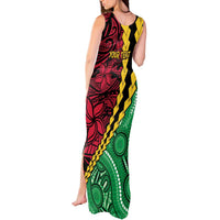 Vanuatu Personalized Tribal Tank Maxi Dress Aboriginal Inspired Mix Style - Polynesian Pride