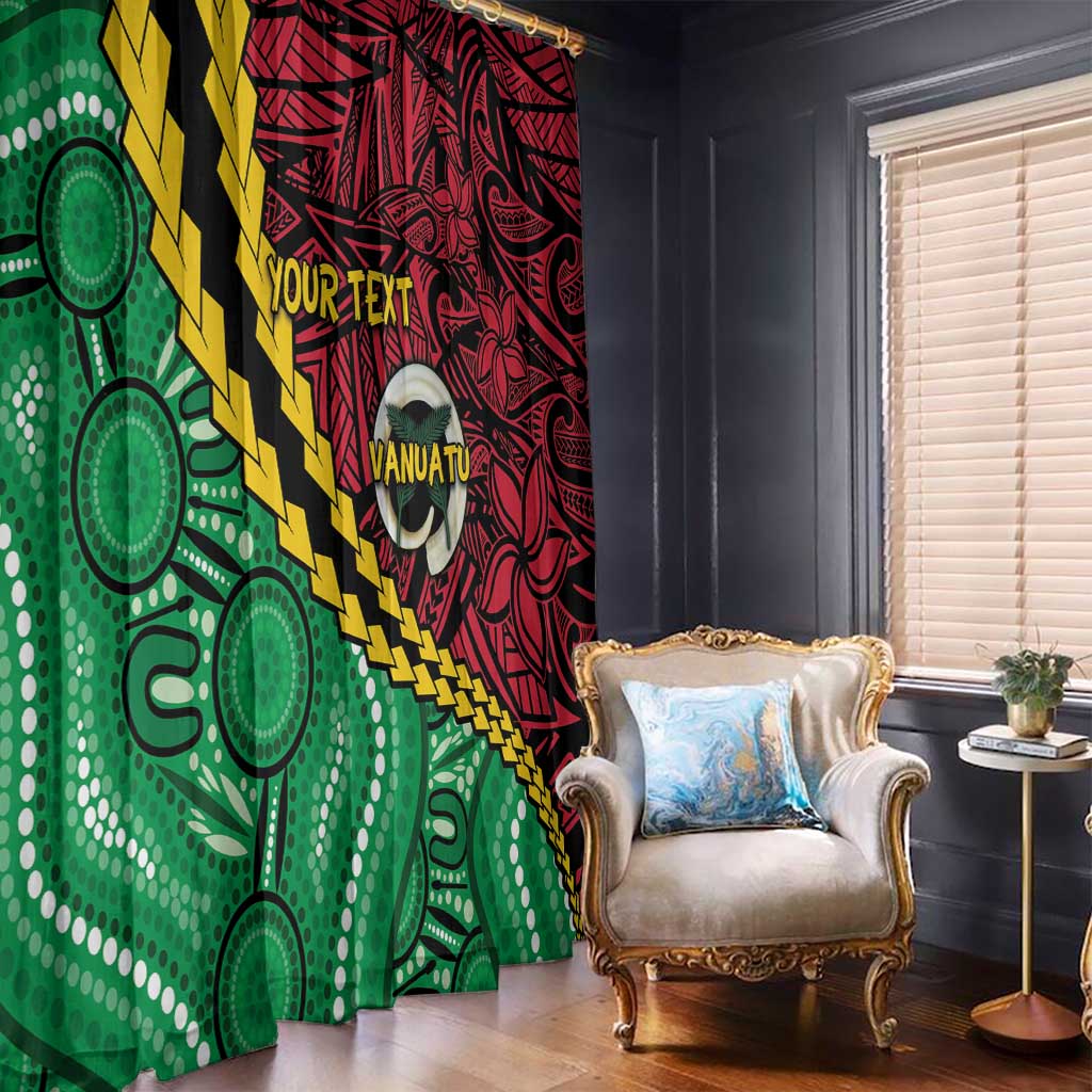 Vanuatu Personalized Tribal Window Curtain Aboriginal Inspired Mix Style - Polynesian Pride