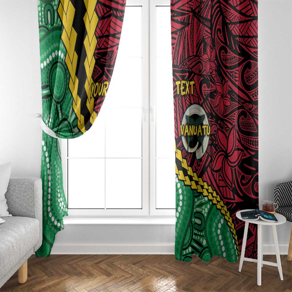 Vanuatu Personalized Tribal Window Curtain Aboriginal Inspired Mix Style - Polynesian Pride