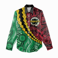 Vanuatu Personalized Tribal Women Casual Shirt Aboriginal Inspired Mix Style - Polynesian Pride