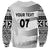 Personalised Fiji Rugby Sweatshirt Kaiviti WC 2023 Jersey Replica - White LT7 - Polynesian Pride