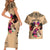 Personalised Polynesian Couples Matching Short Sleeve Bodycon Dress and Hawaiian Shirt Dog Lover With Beagle - Sunset At The Beach LT7 - Polynesian Pride