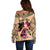 Personalised Polynesian Off Shoulder Sweater Dog Lover With Beagle - Sunset At The Beach LT7 - Polynesian Pride