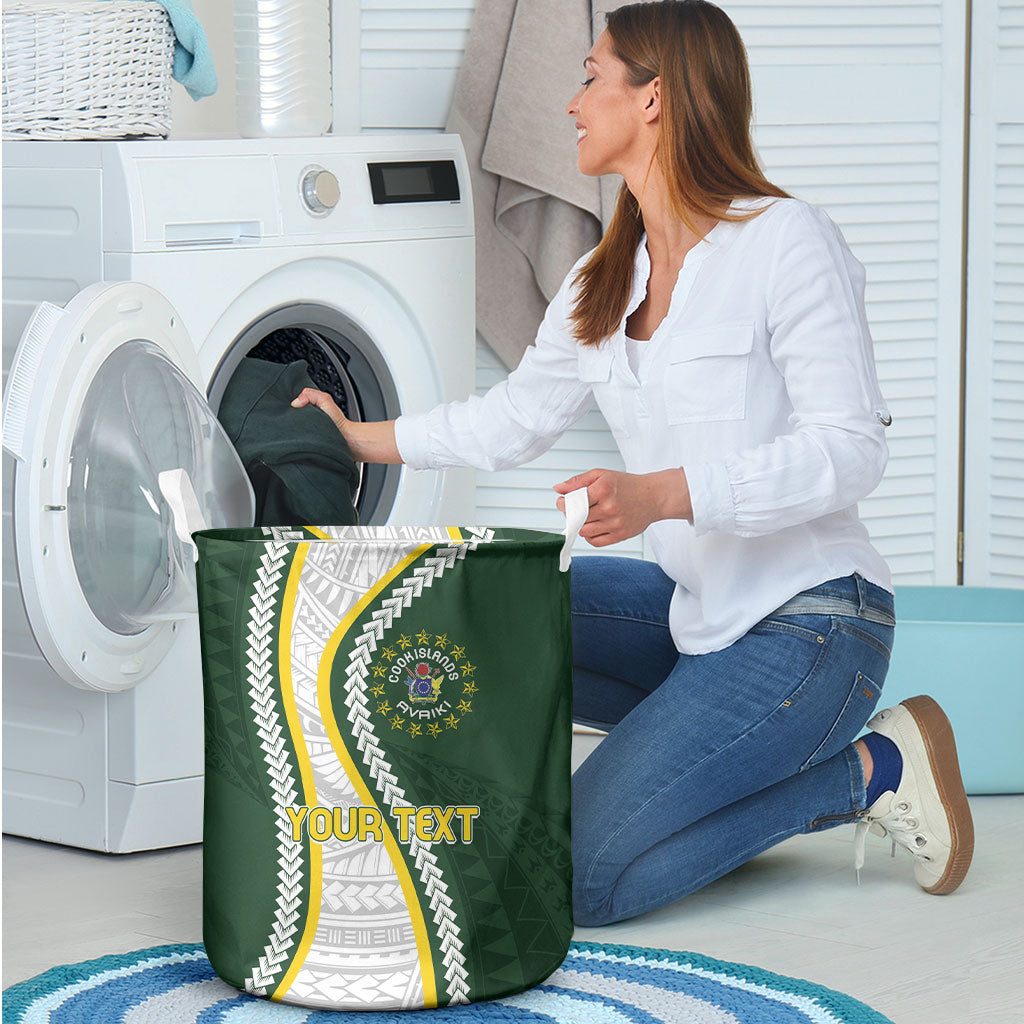 Cook Islands Rugby Personalized Avaiki Laundry Basket GO Kuki LT7 - Polynesian Pride