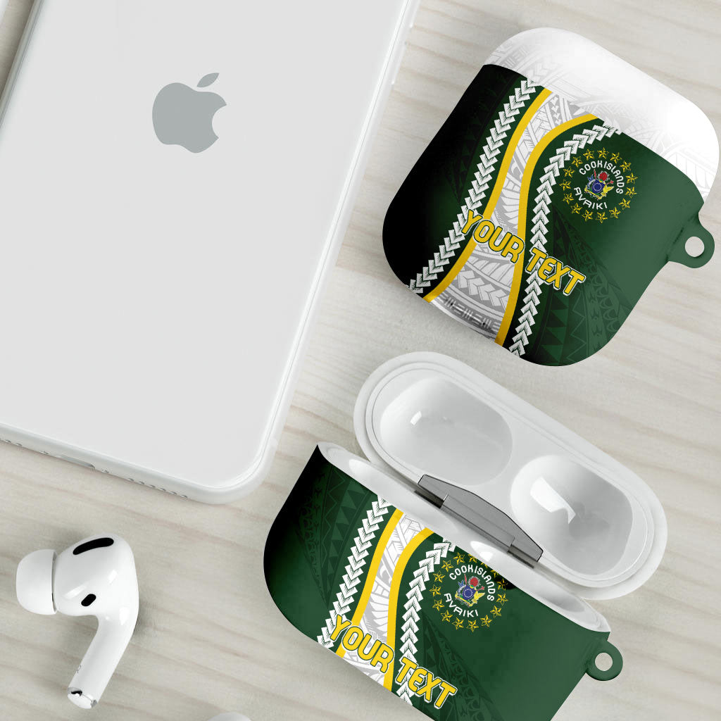 Cook Islands Rugby Personalized Avaiki AirPods Case GO Kuki LT7 - Polynesian Pride