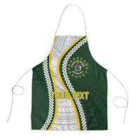 Cook Islands Rugby Personalized Avaiki Apron GO Kuki LT7 Green - Polynesian Pride