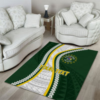 Cook Islands Rugby Personalized Avaiki Area Rug GO Kuki LT7 - Polynesian Pride