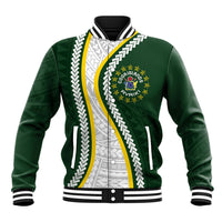Cook Islands Rugby Personalized Avaiki Baseball Jacket GO Kuki LT7 Unisex Green - Polynesian Pride