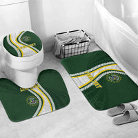 Cook Islands Rugby Personalized Avaiki Bathroom Set GO Kuki LT7 Mat Set Only (3 pcs) One Size Green - Polynesian Pride