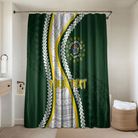 Cook Islands Rugby Personalized Avaiki Bathroom Set GO Kuki LT7 Shower Curtain Only Green - Polynesian Pride
